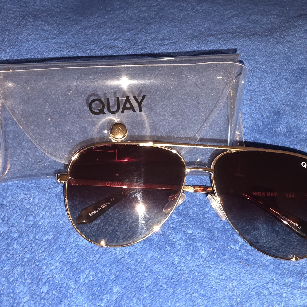 Quay Australia Gold and Black Sunglasses